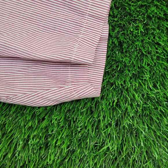 Vintage 80s Poplin Stripes Hippie Shirt Large 23x32 White - Picture 10 of 11